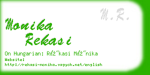 monika rekasi business card